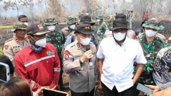 Menteri LH dan Guru Besar Kehutanan Cek Karhutla di Kampar, Kapolda Paparkan Dashboard Green Policing